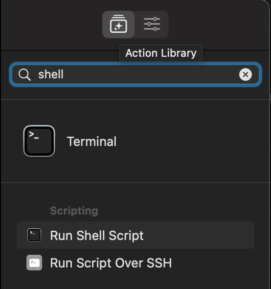 Shortcut details pane with Quick Action settings enabled